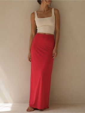 Babyboo Red Maxi Skirt Size M